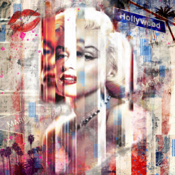 Named contemporary work « Marilyn 1 », Made by JE DIGITARTISTE