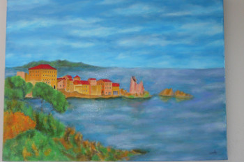 Named contemporary work « baie de Campomoro (Corse) », Made by COMBEMICHEL