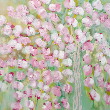 Named contemporary work « Coton en fleurs », Made by JOSEFA JOSEFACRYLIC