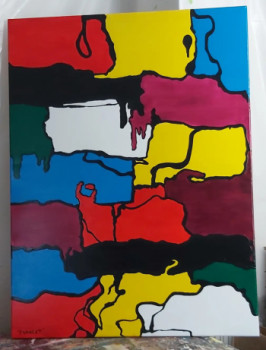 Named contemporary work « Tableau moderne abstrait 6 », Made by PATRICE PAINTING