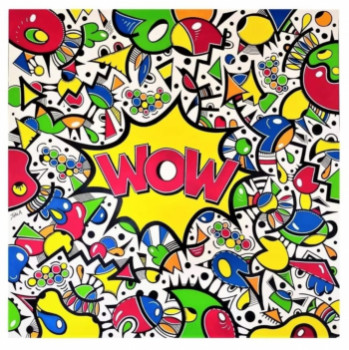 Named contemporary work « Wow », Made by JAHIA