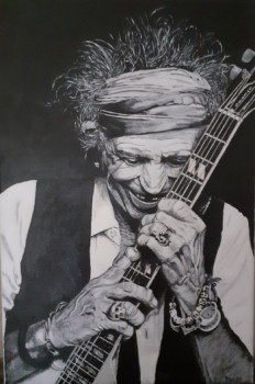 Contemporary work named « KEITH RICHARDS », Created by RICHY WAM K
