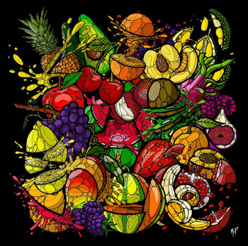 Contemporary work named « "Salade de Fruits" », Created by MRP