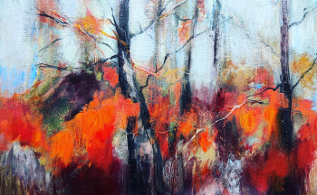 Named contemporary work « Couleurs d'Automne », Made by VIVIANE LESZCZYNSKI