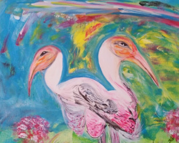 Named contemporary work « Frères oiseaux », Made by GIO