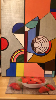 Named contemporary work « Abstract colors », Made by MICKAEL SUREAU (MS)