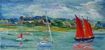 Named contemporary work « Sinago dans le golfe du Morbihan », Made by MICHEL HAMELIN