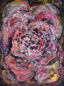 Contemporary work named « La rose », Created by LIUBOV JURAVLIOVA