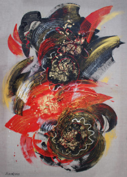 Contemporary work named « Abstrait rafiné », Created by LIUBOV JURAVLIOVA