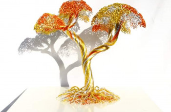 Contemporary work named « Gold Tree », Created by TOM ALEXIS ROBERT