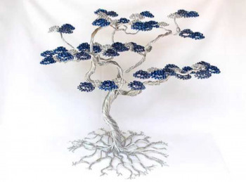 Contemporary work named « Blue Tree », Created by TOM ALEXIS ROBERT
