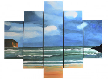 Named contemporary work « Pintaptique de la plage de JAVEA Espagne », Made by LE GOUBEY