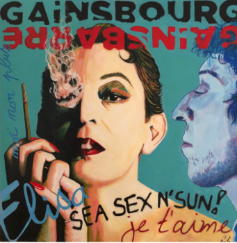 Named contemporary work « Gainsbourg versus Gainsbarre », Made by M.PAK