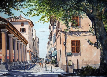 Named contemporary work « Rue Notre Dame Ile Rousse », Made by MARCEL BOOS