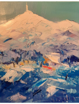 Contemporary work named « Hiver au mont ventoux », Created by ANDRE RAYMOND