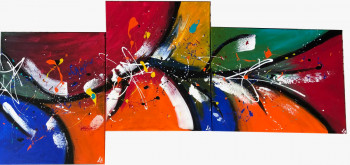 Contemporary work named « TRIPTYQUE », Created by LB