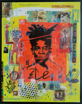 Named contemporary work « BASQUIAT », Made by CRAZYART DOMINIQUE DOERR