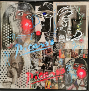 Named contemporary work « PICASSO », Made by CRAZYART DOMINIQUE DOERR