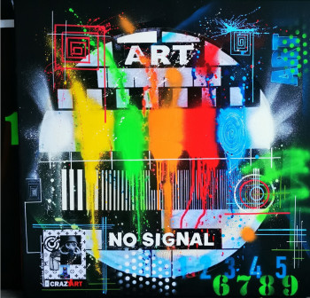 Named contemporary work « NO SIGNAL », Made by CRAZYART DOMINIQUE DOERR