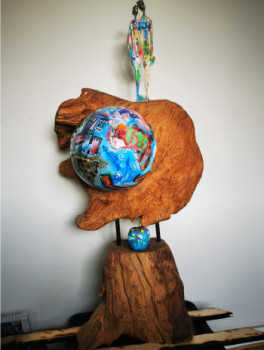 Named contemporary work « ADAM & EVE », Made by CRAZYART DOMINIQUE DOERR