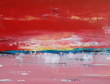 Named contemporary work « Reflets rouges », Made by MARIANNE GUILLOT