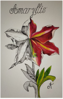 Named contemporary work « Amaryllis », Made by CHRISTELLE ROUX