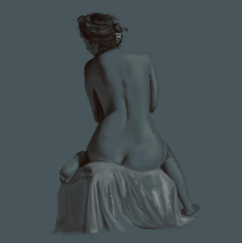 Named contemporary work « Nude in the dark », Made by IDEZEL