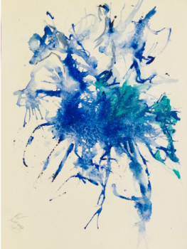 Contemporary work named « Cheval bleu », Created by VIVIANE DUFOUR
