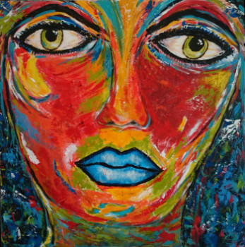 Named contemporary work « VISAGE », Made by AONI
