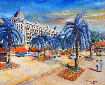 Contemporary work named « cannes croisette », Created by MARC LEJEUNE