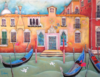 Contemporary work named « somewhere in Venezia », Created by AUDERSON
