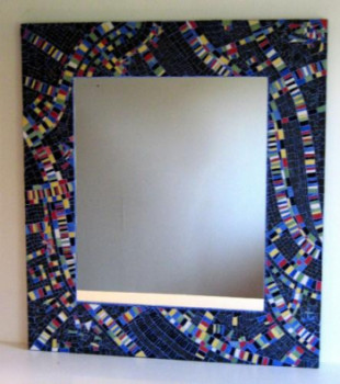 Named contemporary work « Miroir "Charivari" », Made by ATELIER ANDAMENTO MOSAIQUES