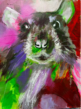 Contemporary work named « Être comme un Rat dans sa paille », Created by VIVIANE LESZCZYNSKI