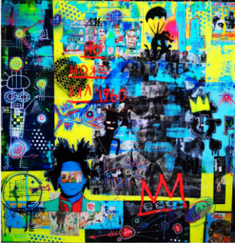 Named contemporary work « BASQUIAT NO MOR DREAM », Made by CRAZYART DOMINIQUE DOERR