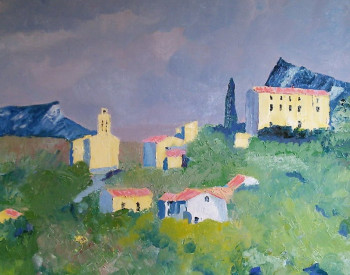 Named contemporary work « Hortus et Pic Saint Loup », Made by JEAN-FRANçOIS MALET