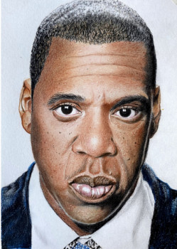 Contemporary work named « Portrait de Jay-Z », Created by K-DOM