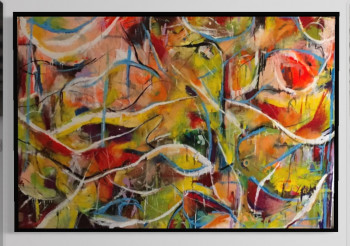 Contemporary work named « Abstract sunset », Created by CAROLINE JAYON