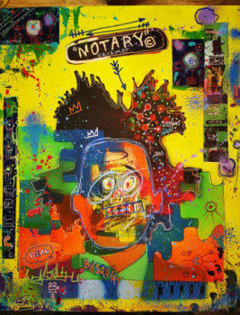 Named contemporary work « PUZZLE BASQUIAT », Made by CRAZYART DOMINIQUE DOERR