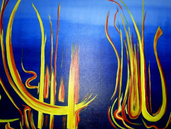 Named contemporary work « La FLAMME », Made by DANIEL M. DR. EL DAN