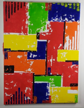 Named contemporary work « Tableau moderne abstrait 38 », Made by PATRICE PAINTING