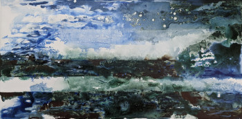 Named contemporary work « Mer d'Automne II », Made by ISABELLE LANGLOIS