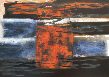 Named contemporary work « Incendie », Made by ISABELLE LANGLOIS