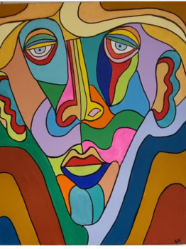 Contemporary work named « Multi facettes », Created by BIBI
