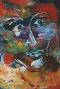 Named contemporary work « "Visage " -(10p) », Made by LUC LUFA