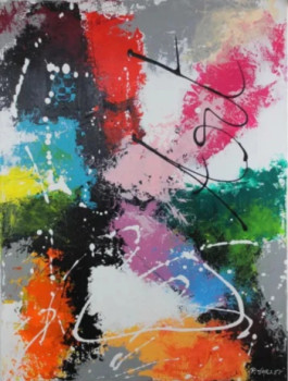 Named contemporary work « Tableau moderne abstrait 47 », Made by PATRICE PAINTING