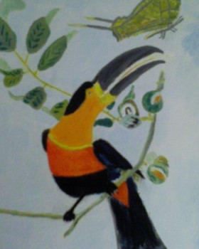 Named contemporary work « Toucan », Made by CLAUDE
