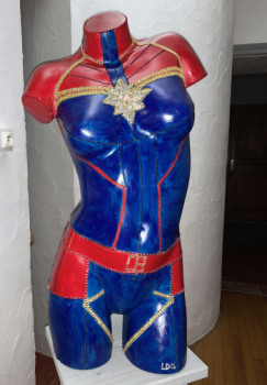 Contemporary work named « Captain Marvel », Created by LD