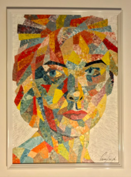 Named contemporary work « Mosaic Elle », Made by PIERRE JOSEPH