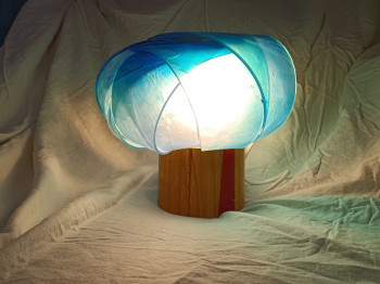 Contemporary work named « Lampe bleue », Created by PHILIPPE KOMMER