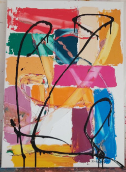 Named contemporary work « Tableau moderne abstrait 50 », Made by PATRICE PAINTING